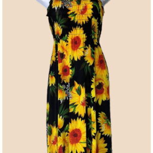 Vestido corto de girasoles